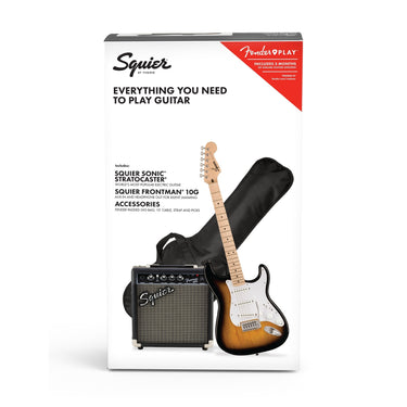 Guitarra Fender Squier Sonic Stratocaster Paquete Sombreada 10g 0371720003